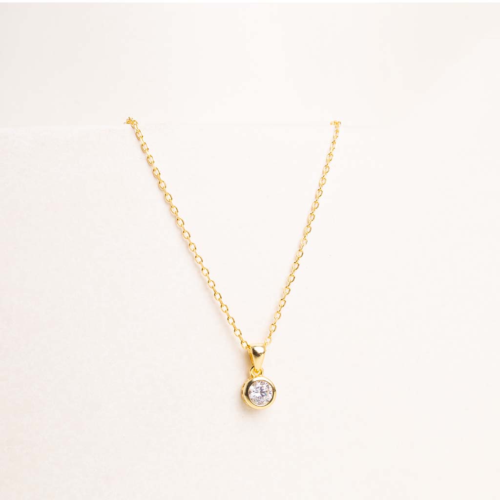 product-image-Markiz Thai Silver Gold-Plated Zircon Necklace