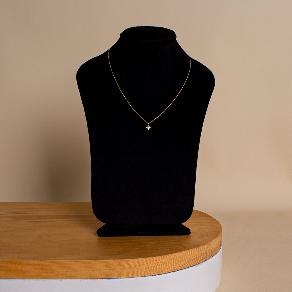 Flowrista Online Flowers Shop Siran Simple Snow Flake Diamond Necklace