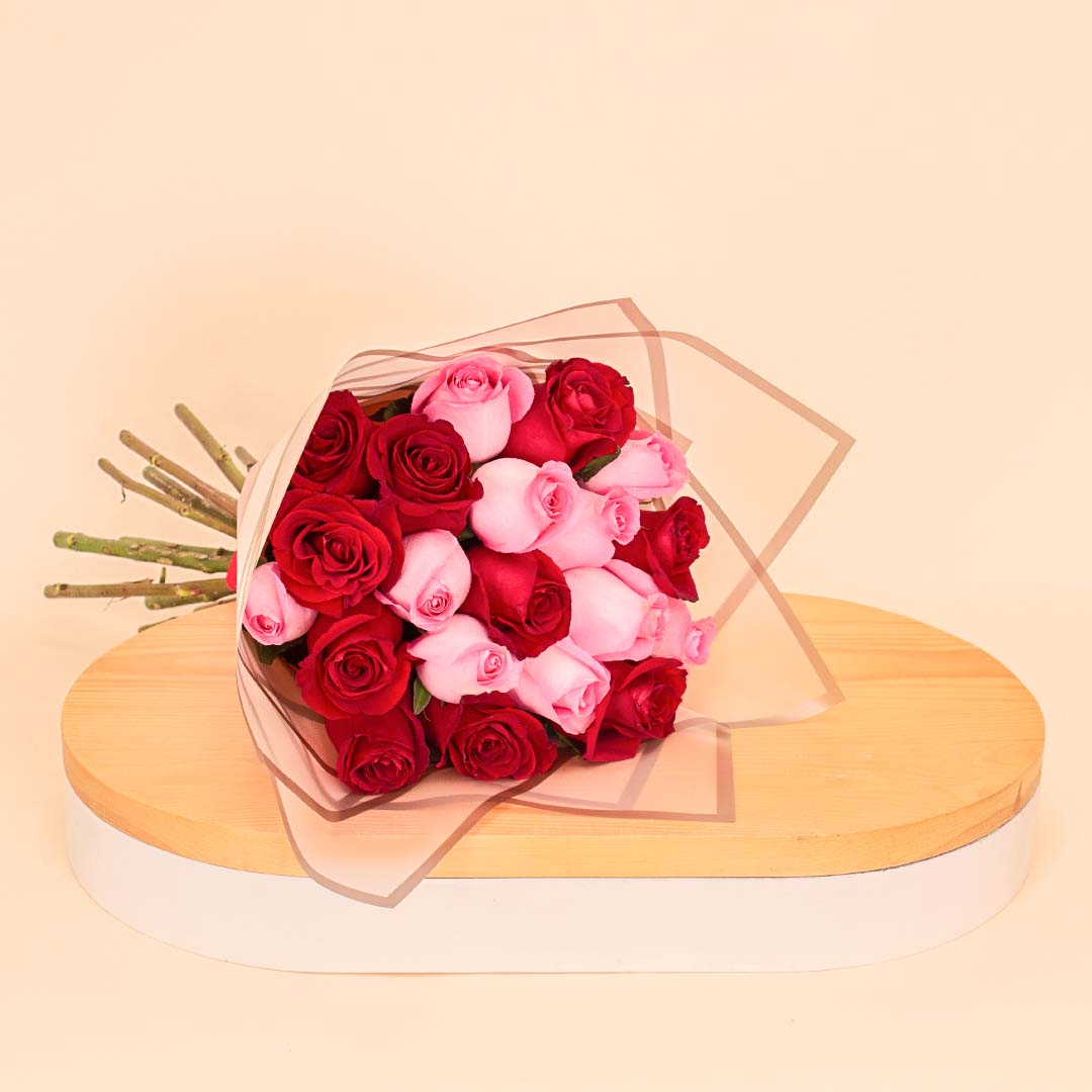 product-image-Flowrista | Red & Pink Roses Bouquet