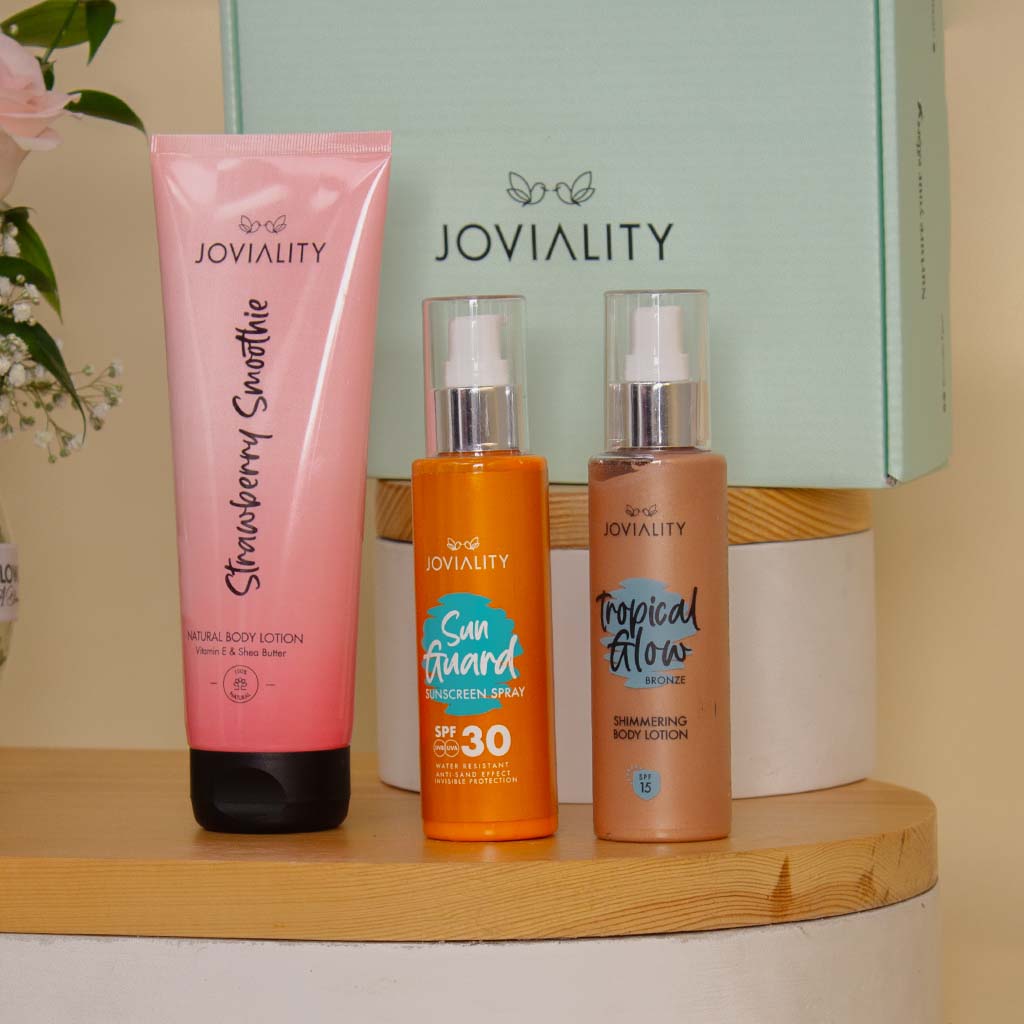 product-image-joviality Sun Care and Skin Love Essentials with Flowrista Vase