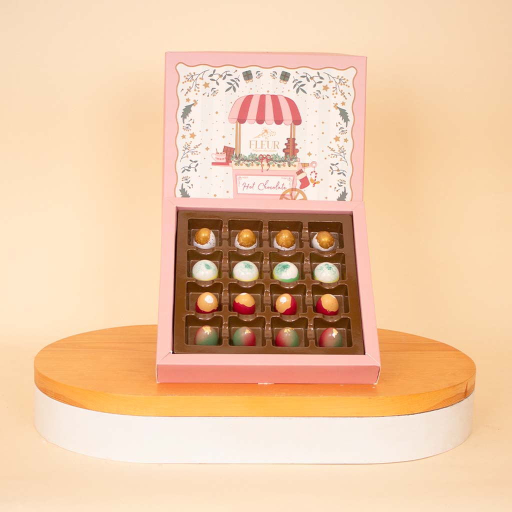 product-image-Fleur Belgian Chocolate Bonbons New Year Edition Box - 16 Pieces