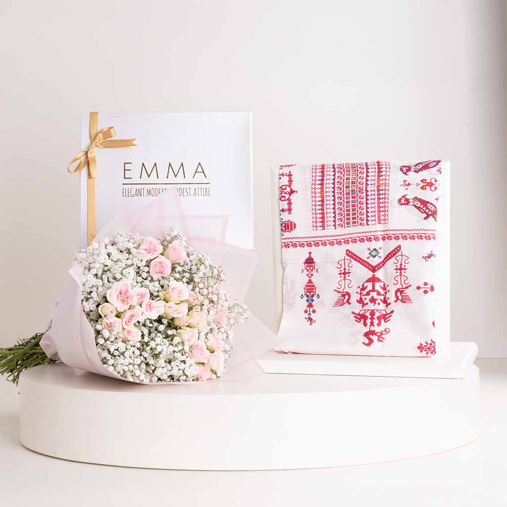 Flowrista Online Flowers Shop إيما بيرشن كوين مع بوكيه كوايت لوف