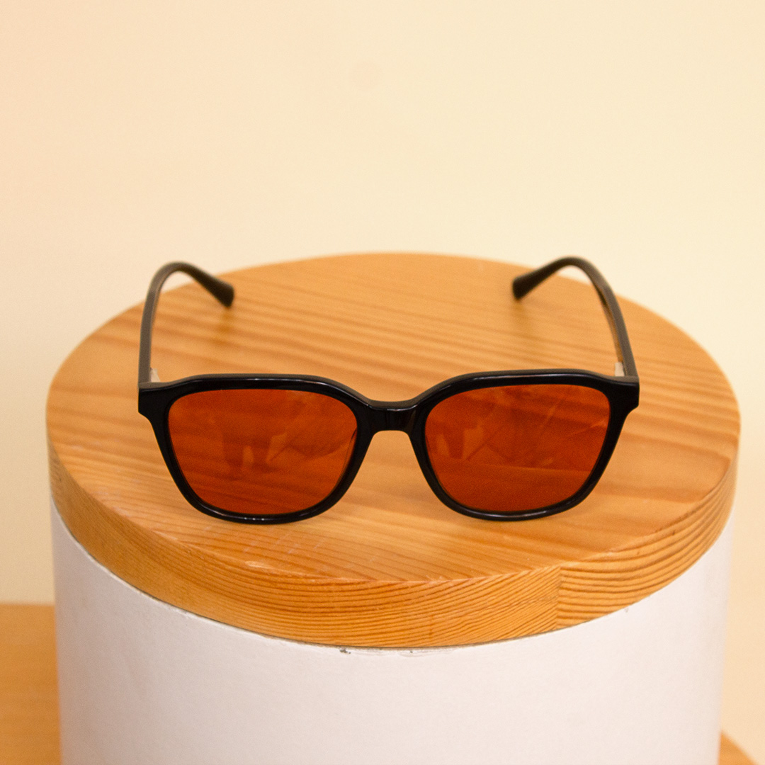 product-image-Sedrak Sunglass | Black Frame with Orange Lenses