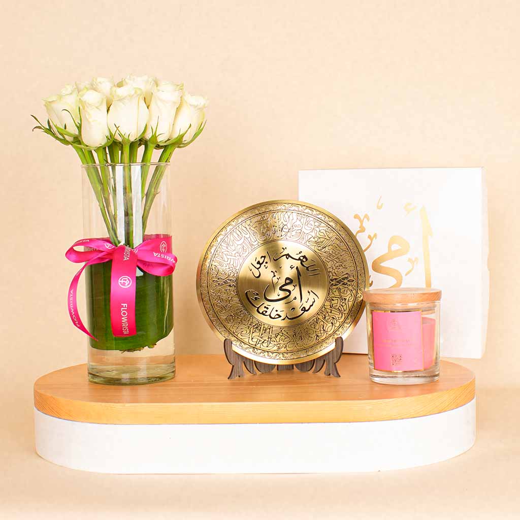 Flowrista Online Flowers Shop Warm Touch | 15 White Flower Vase