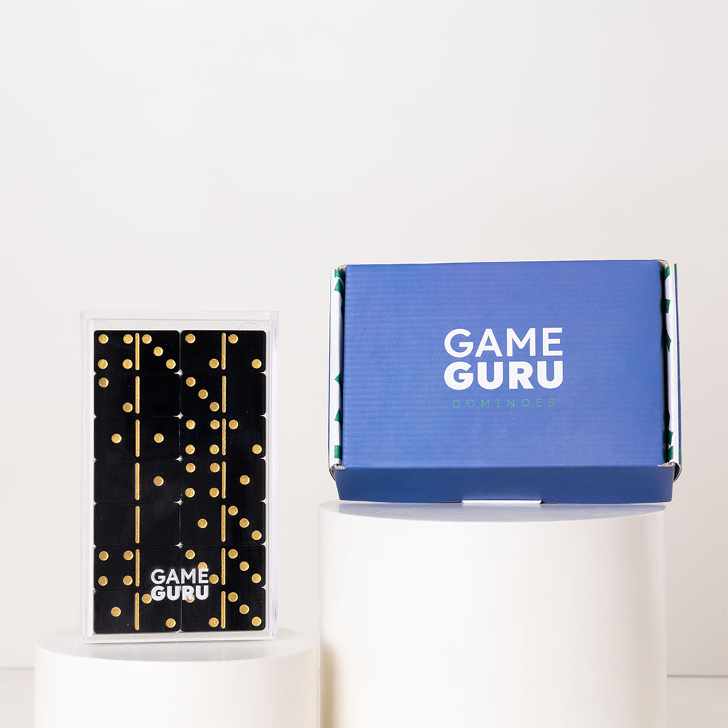 product-image-Game Guru Acrylic Dominoes Black & Gold