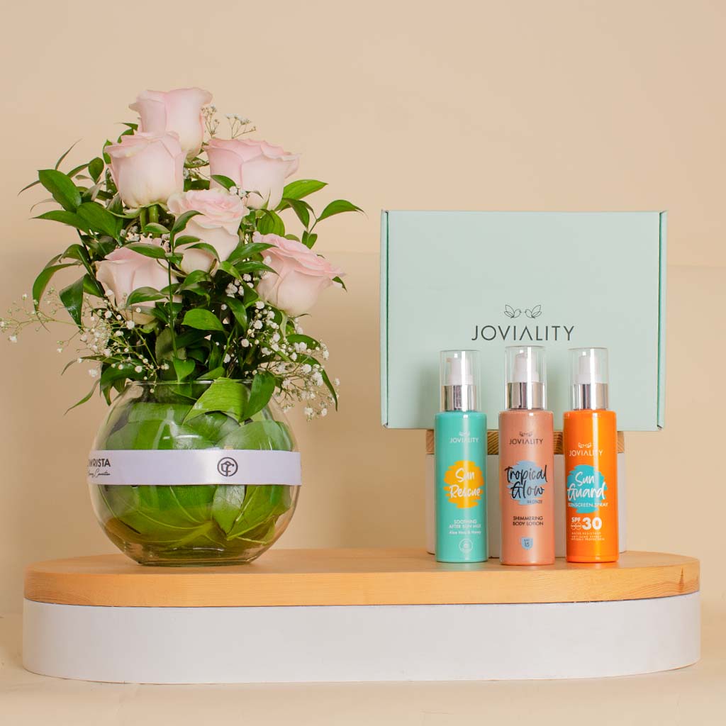 product-image-Joviality Sun Care Gift Box with Unique Vase