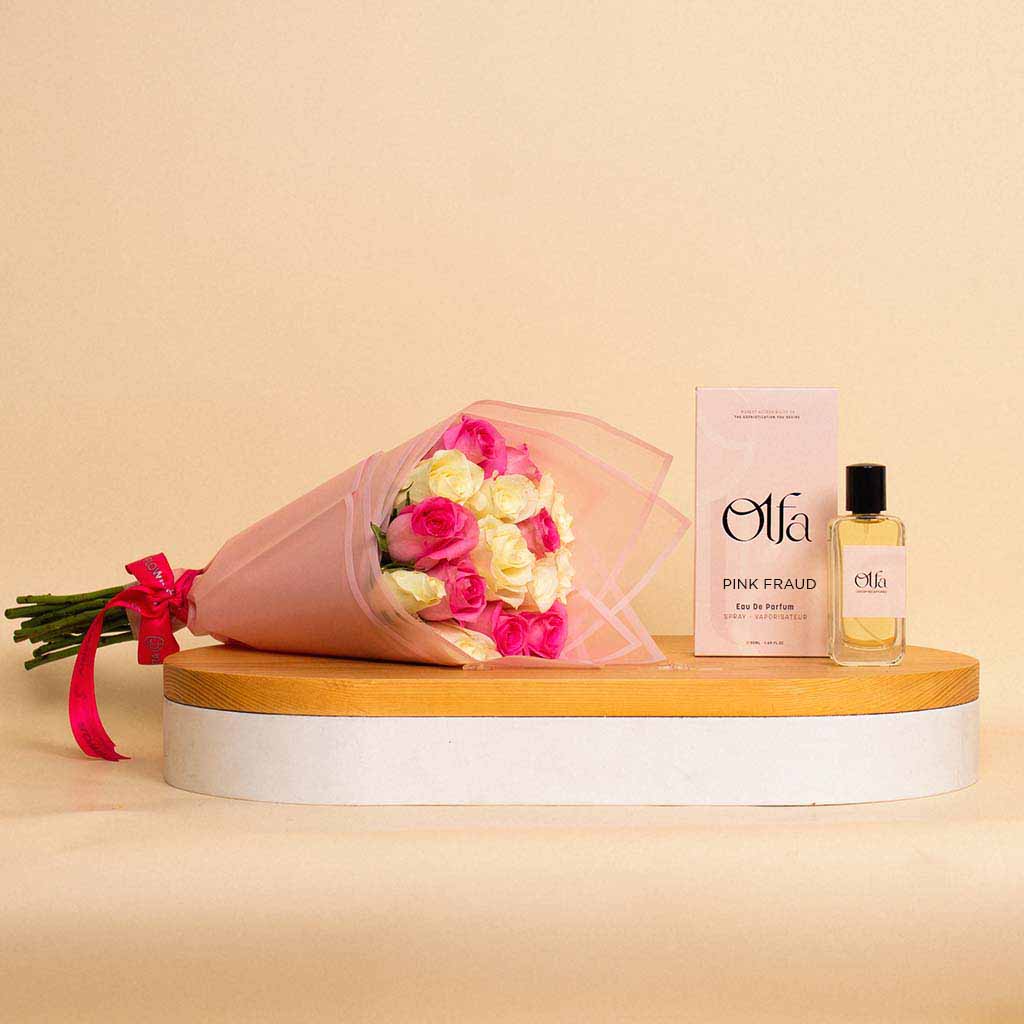 product-image-Olfa Pink Fraud Perfume with 15 Pink Roses
