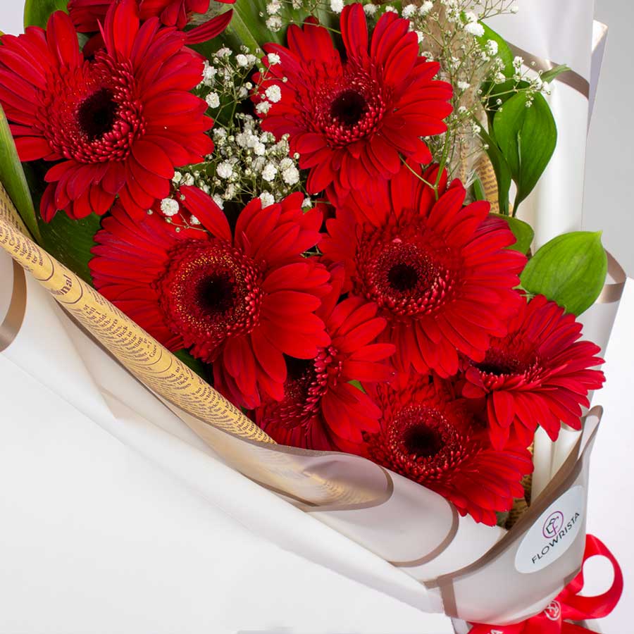 product-image-باقة جيربيرا حمراء