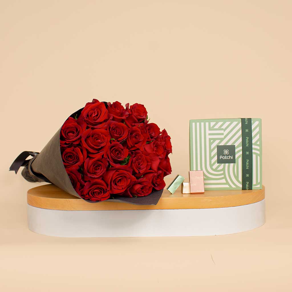 Flowrista Online Flowers Shop شوكولاتة باتشي | بوكية 20 الفلانتين الأحمر
