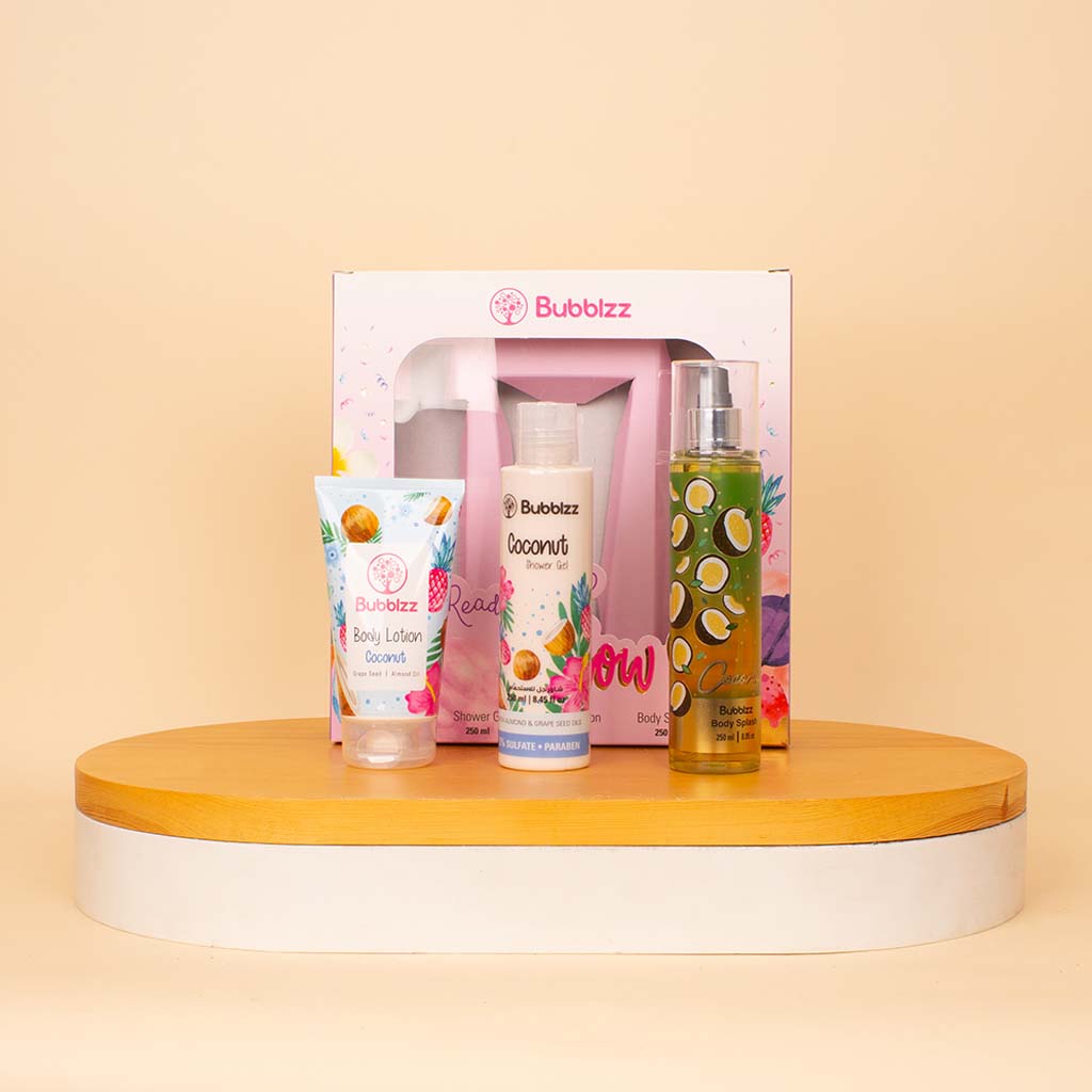product-image-Bubblzz Glow Gift Set Coconut & Pink Roses Vase