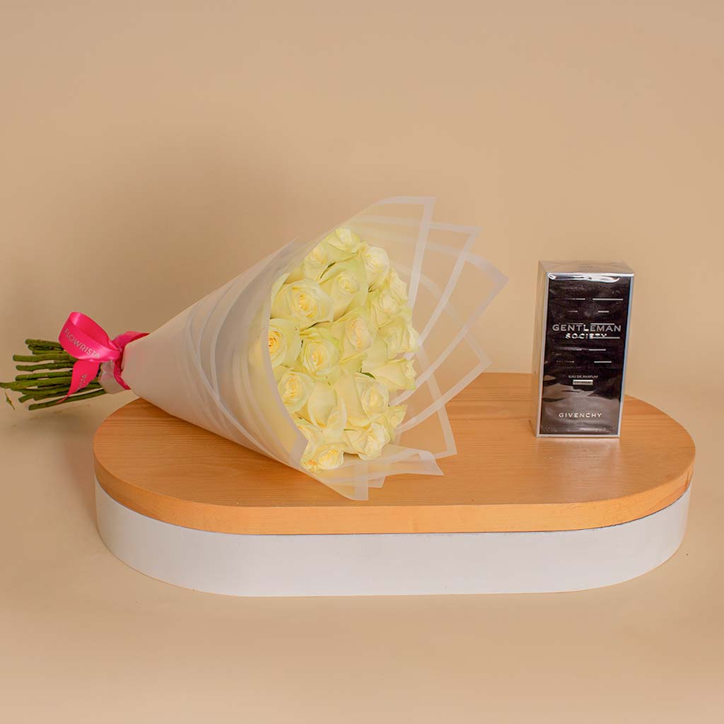 product-image-جنتلمان إكستريم مع بوكيه ورد أبيض