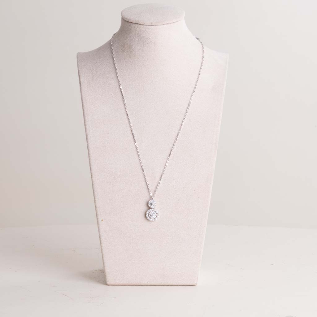 product-image-قلادة فيليزمود الفضية ذات الحجرين مع الزركون