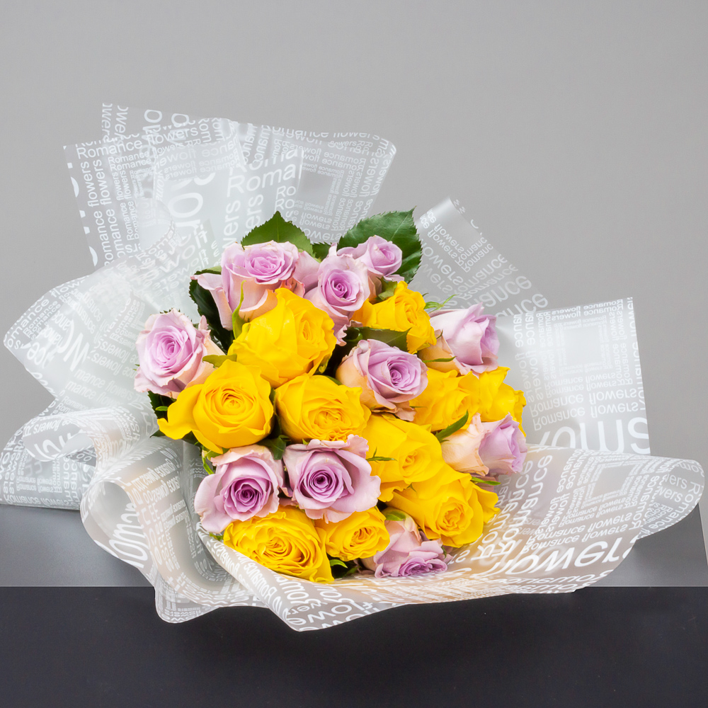 product-image-باقة صباحية من الورود الصفراء والأرجوانية