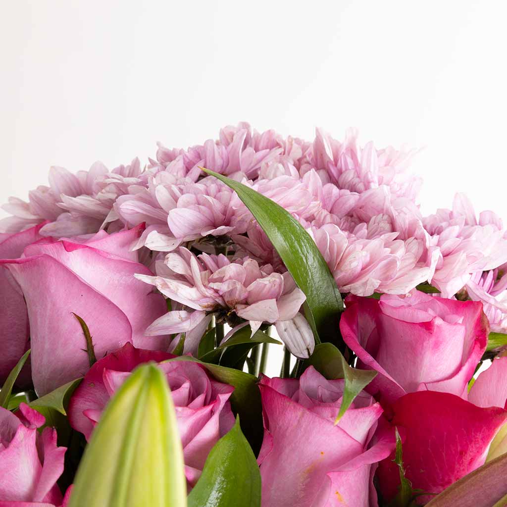 product-image-Purple Lilies, Chrysanthemums & Roses Vase