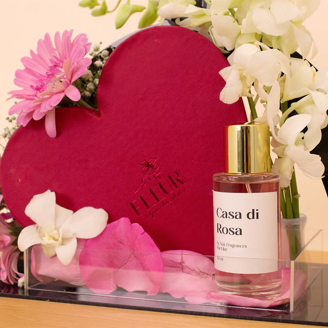 product-image-Casa di Rosa Gift Set | Nuit Perfume, Flowers & Fleur Chocolate