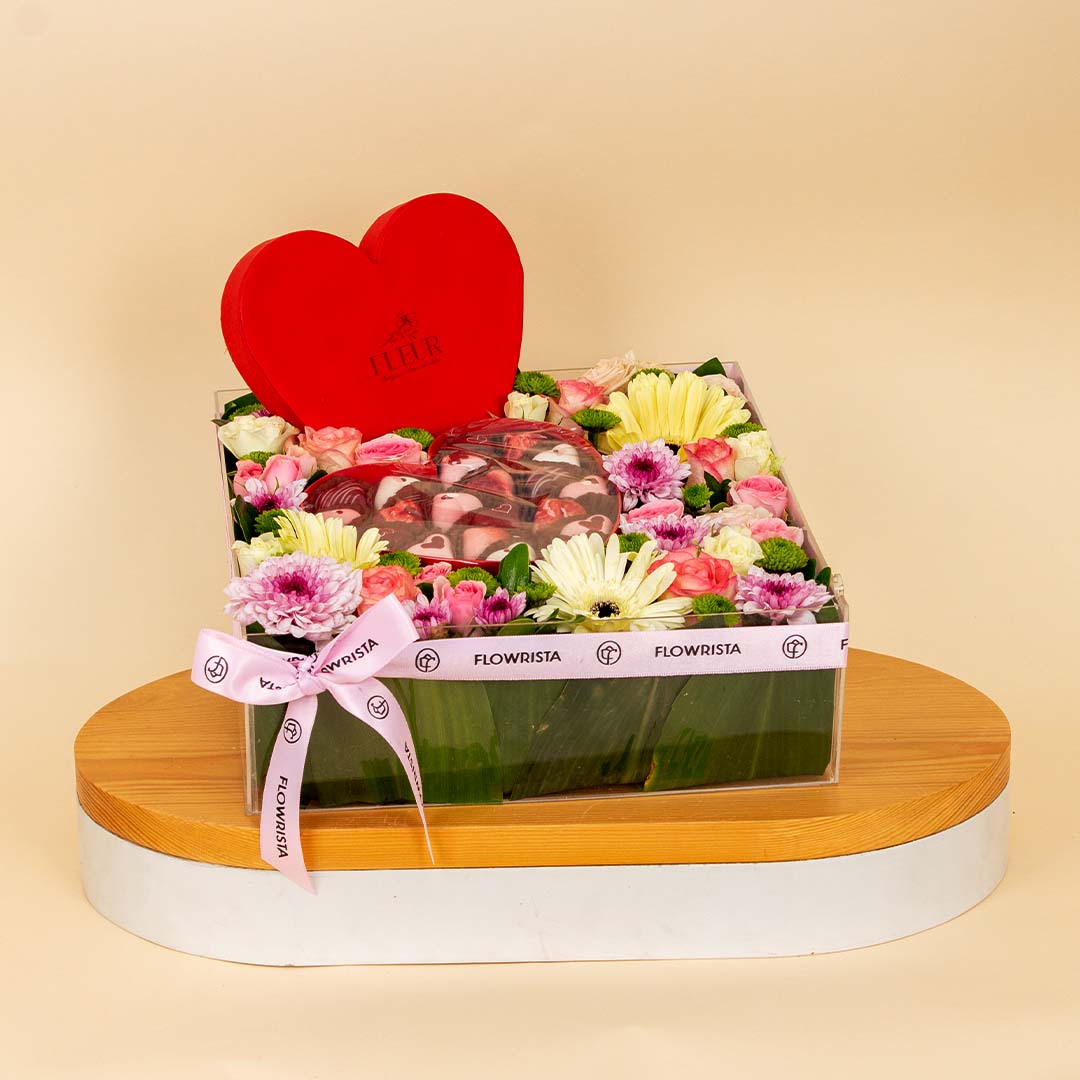product-image-Fleur Belgian Chocolate Box & Luxury Flower Box