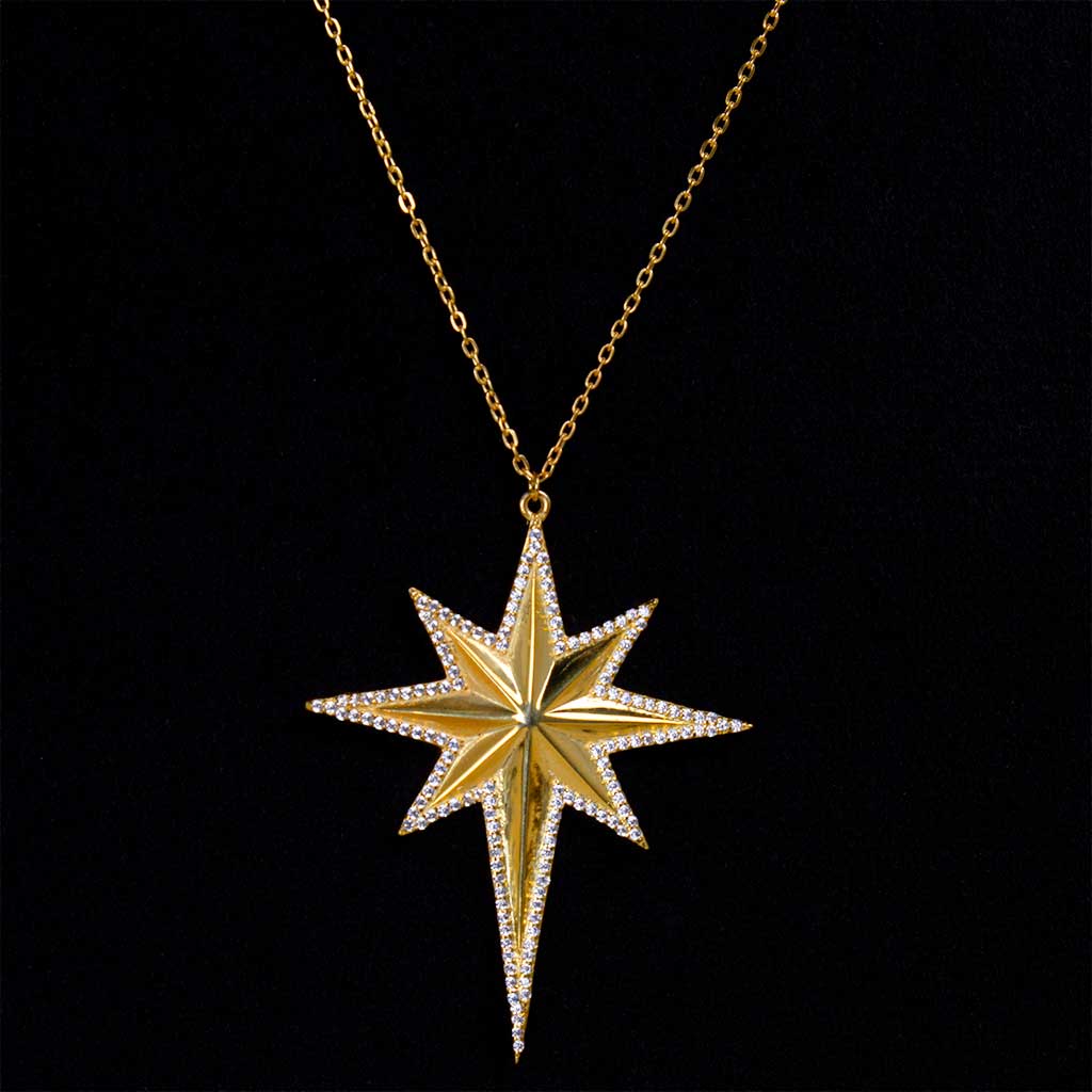 product-image-Feliz Moda star silver necklace gold plated | 15 Pink Flower Vase