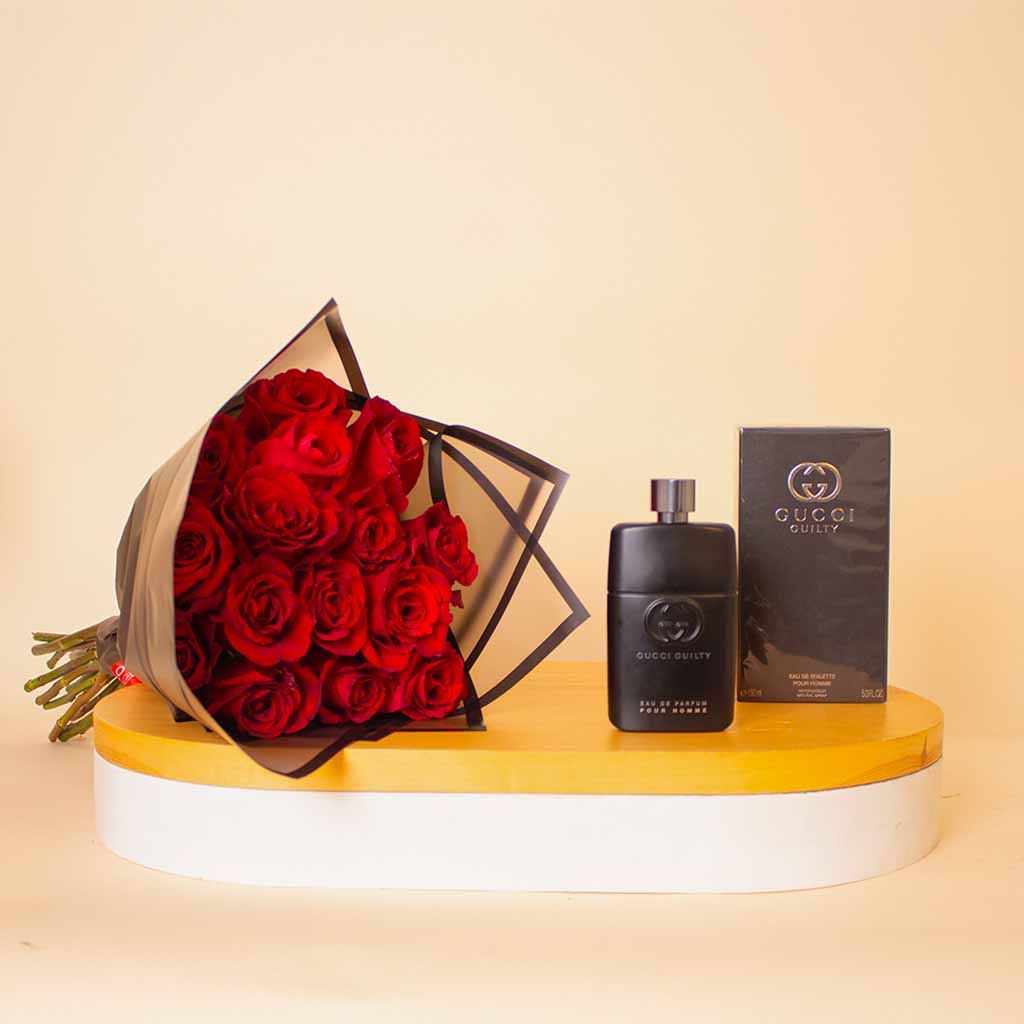 product-image-Gucci Guilty For Him Eau de Parfum 150ml & Red Roses Bouquet