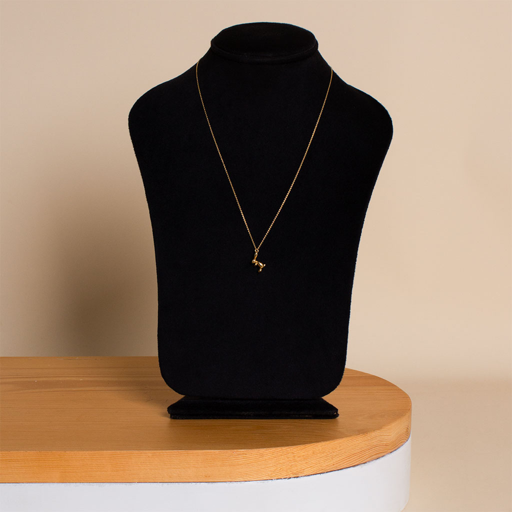 Flowrista Online Flowers Shop Siran Balloon rabbit in 18k Gold Necklace