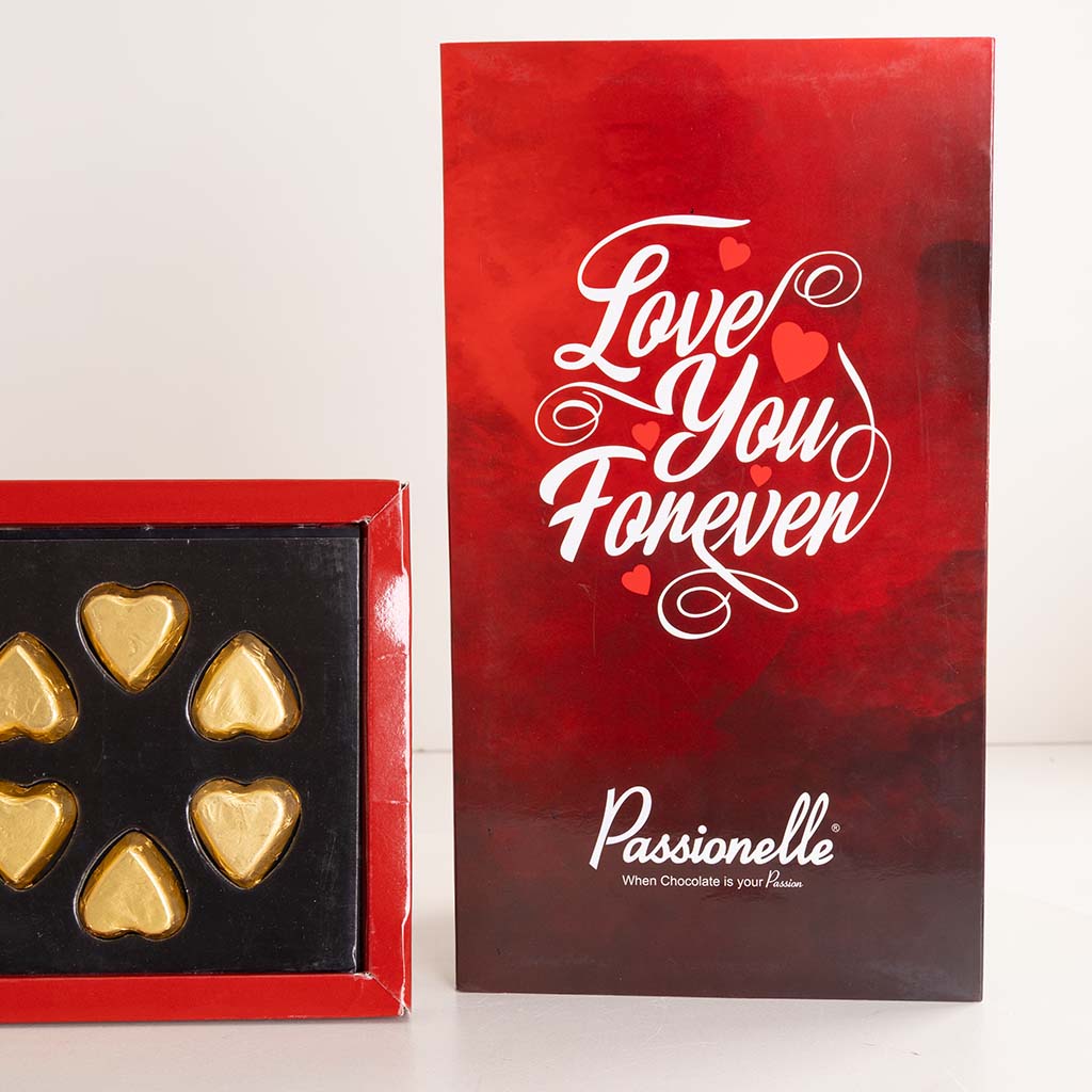 product-image-Passionelle Love You Forever Chocolate Gift Box & 15 Red Roses Bouquet