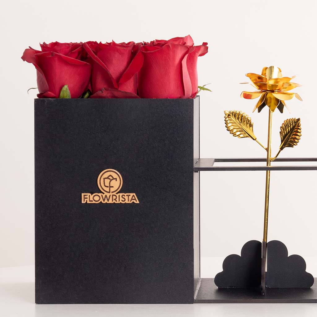 product-image-Patchi Chocolate Box and 9 red roses