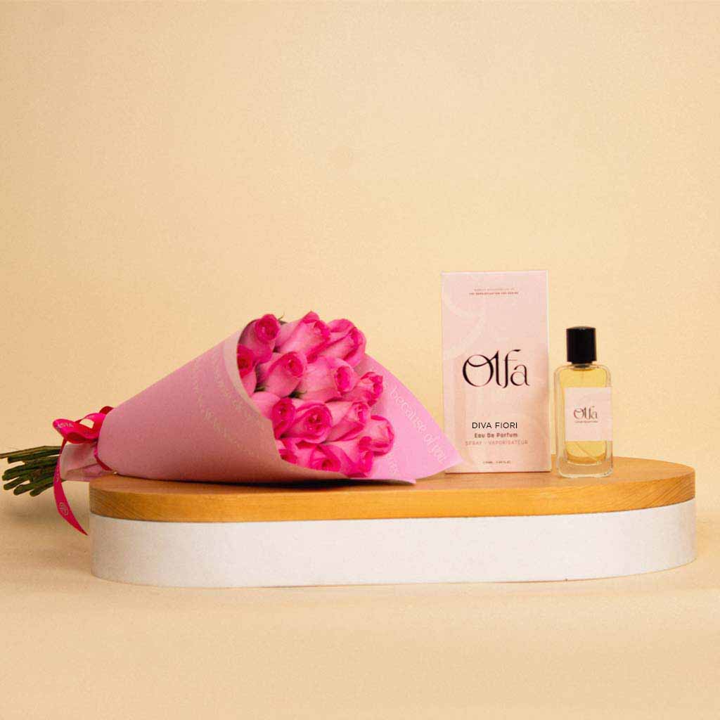 product-image-Olfa Diva Fiori Perfume | Bouquet of 15 pink flowers
