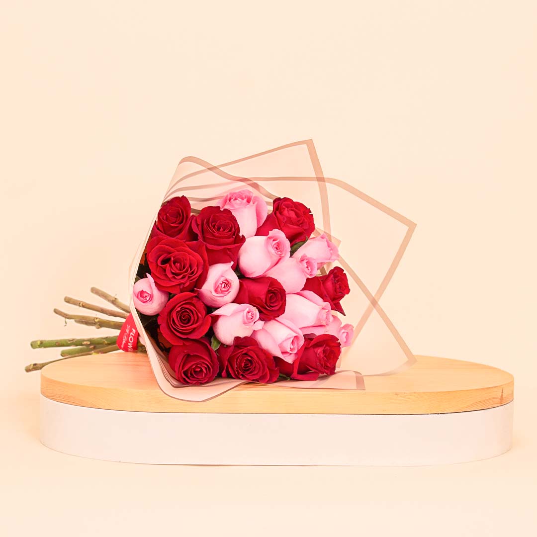 product-image-Flowrista | Red & Pink Roses Bouquet