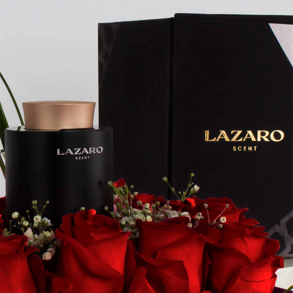 product-image-Lazaro Z1 Car Scent Diffuser and 10 red roses box