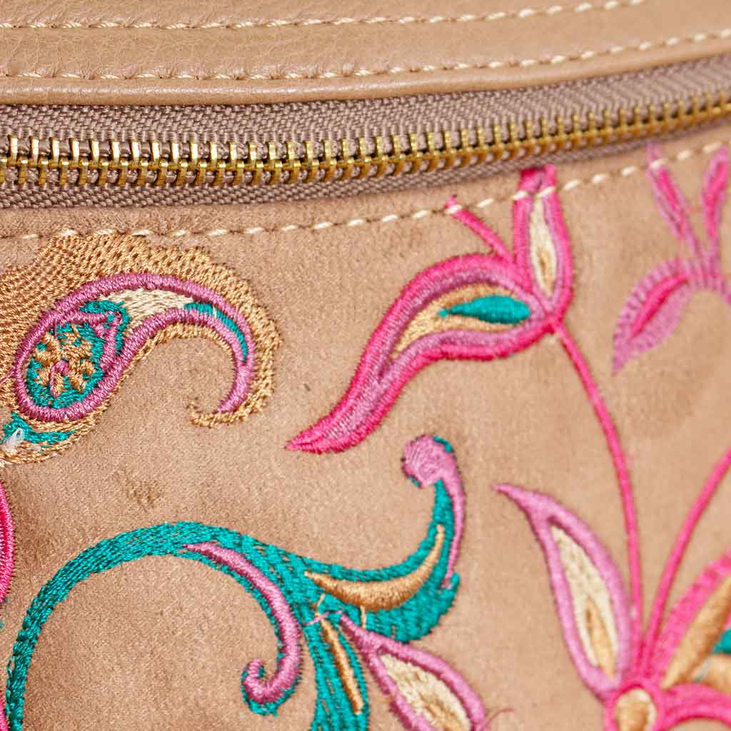product-image-Pavo Fanny Pack Beige With Colorful Flowers