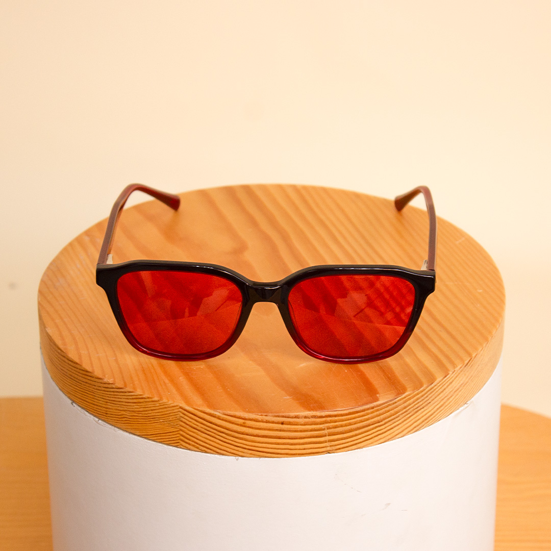 product-image-Sedrak Sunglass | Black Frame with Red Lenses