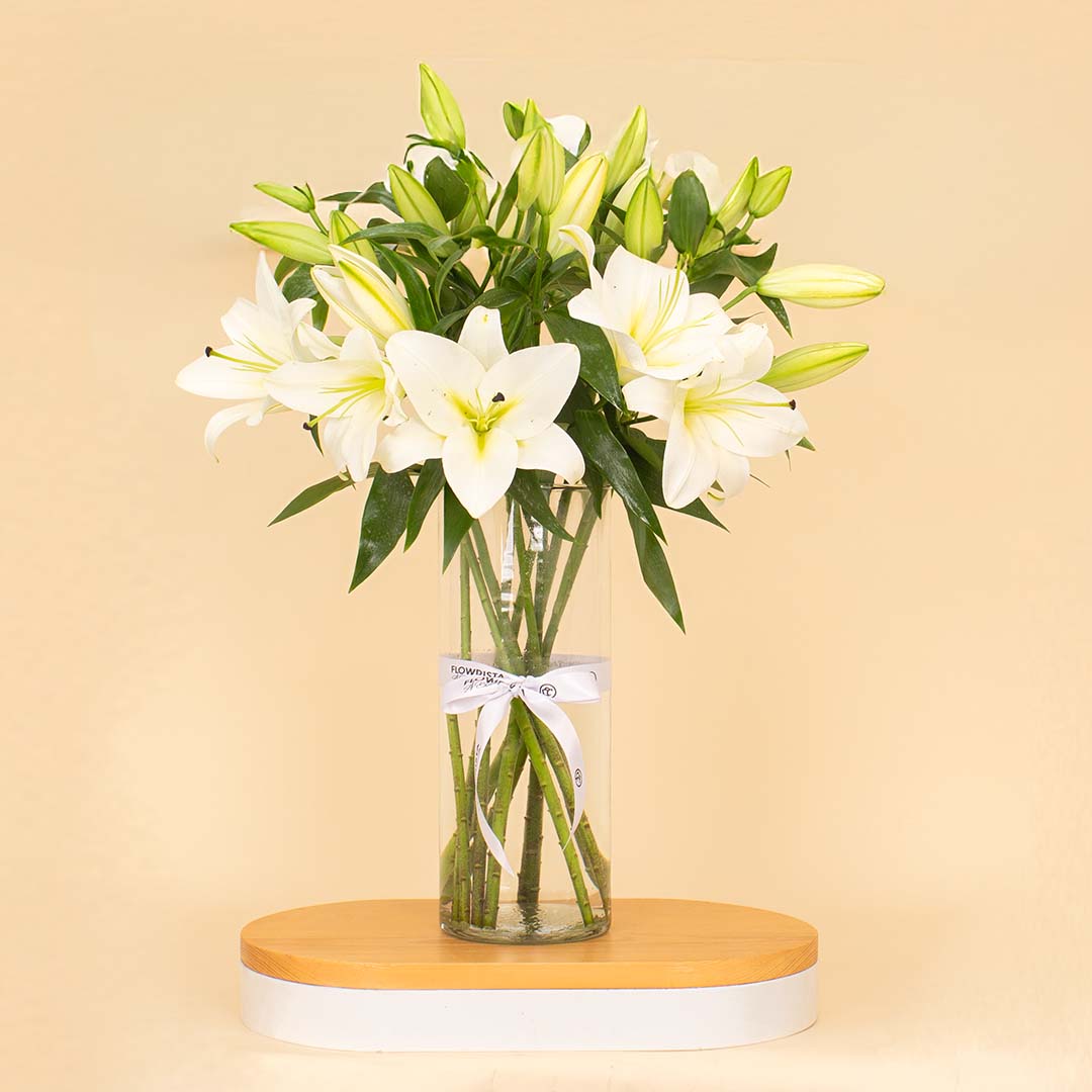product-image-Graceful White Lily Vase