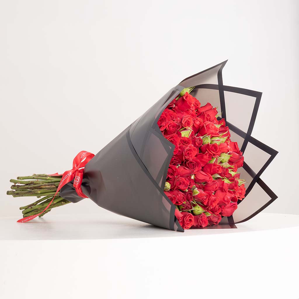 product-image-Red Baby Roses Bouquet – 20 Roses