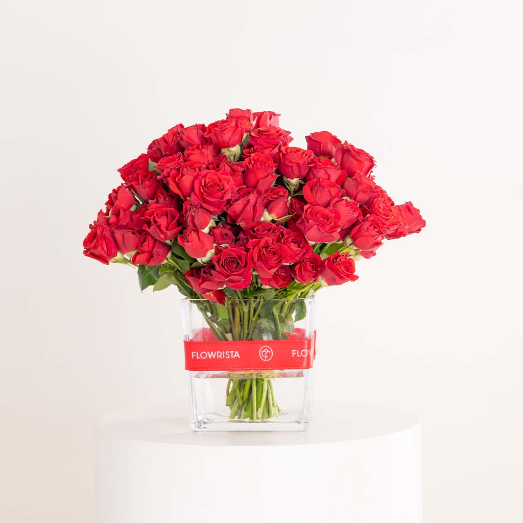 Flowrista Online Flowers Shop مزهرية ورود حمراء بيبي روز - ٢٠ وردة