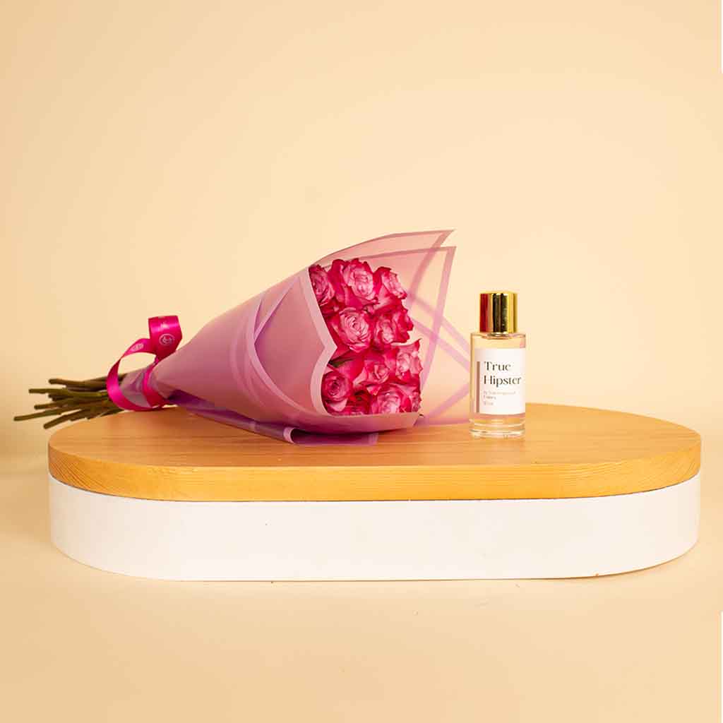 product-image-Nuit Fragrances True Hipster | Purple Flower Bouquet & 15 Roses
