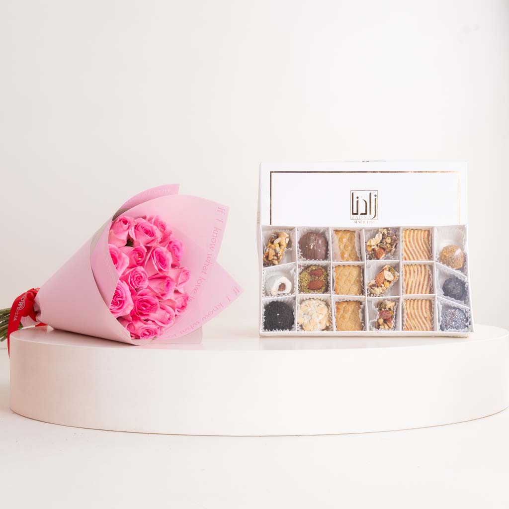 product-image-Zadna Premium Dates & Revival Roses Bouquet