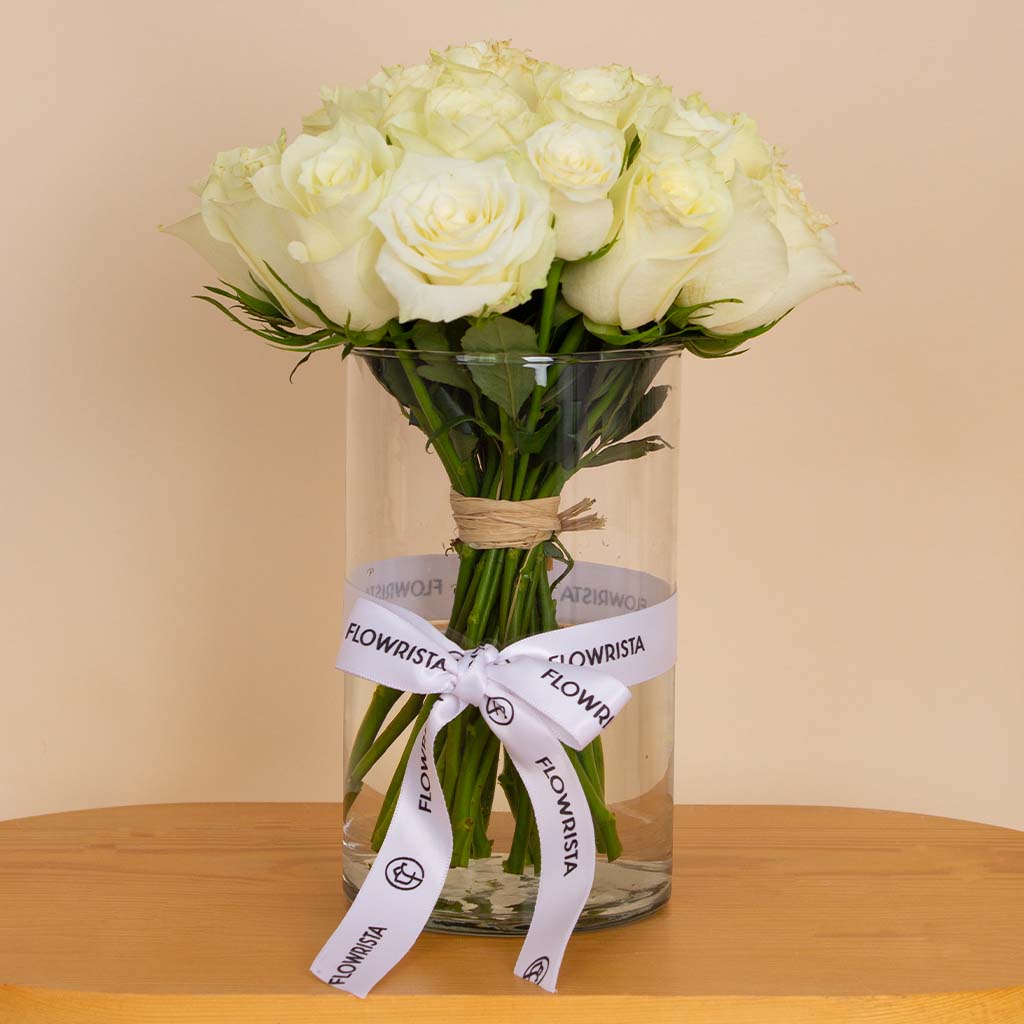 product-image-Chocolate Factory Luxe Box – 40 Pieces & White Roses Vase