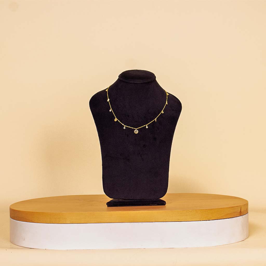 product-image-Felizmoda Gold-Plated Silver Necklace with Multiple Circles & Crystals