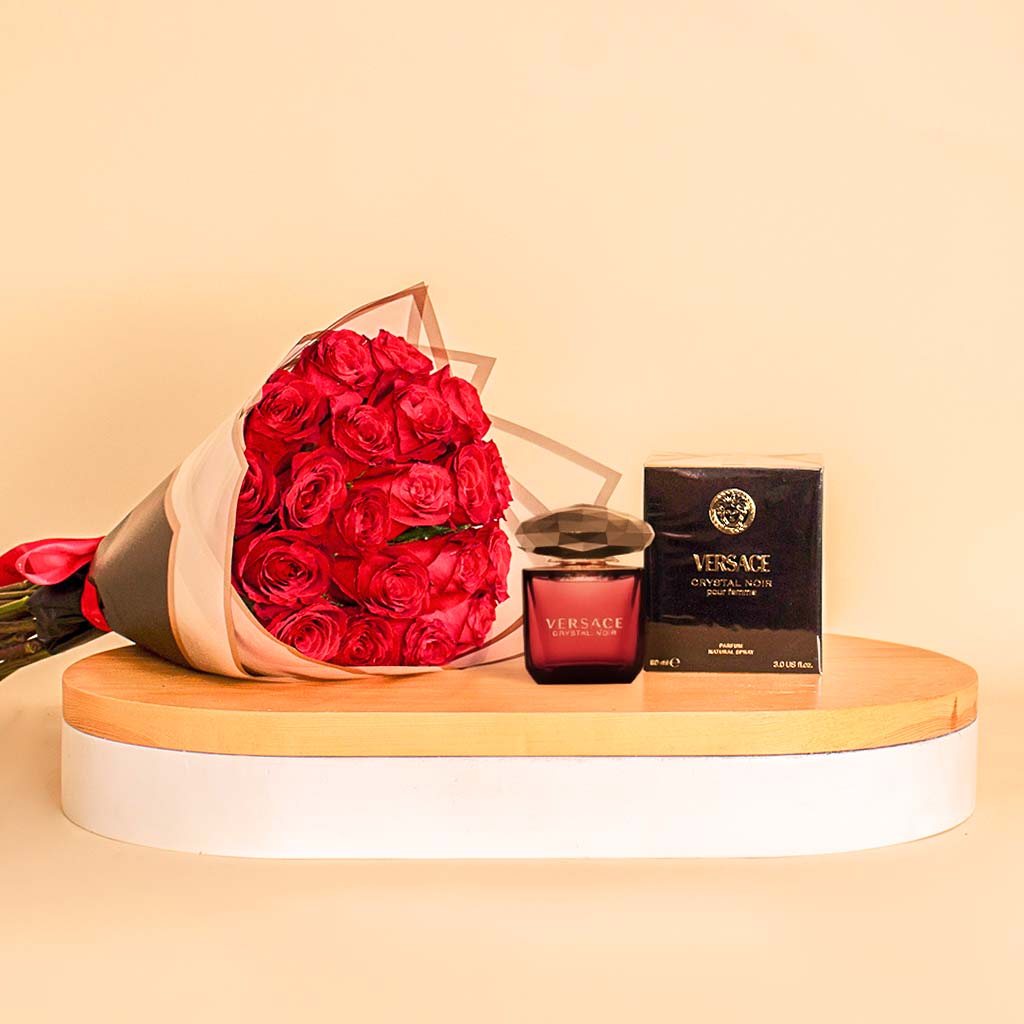 product-image-Versace Crystal Noir with 20 Red Roses Hand Bouquet