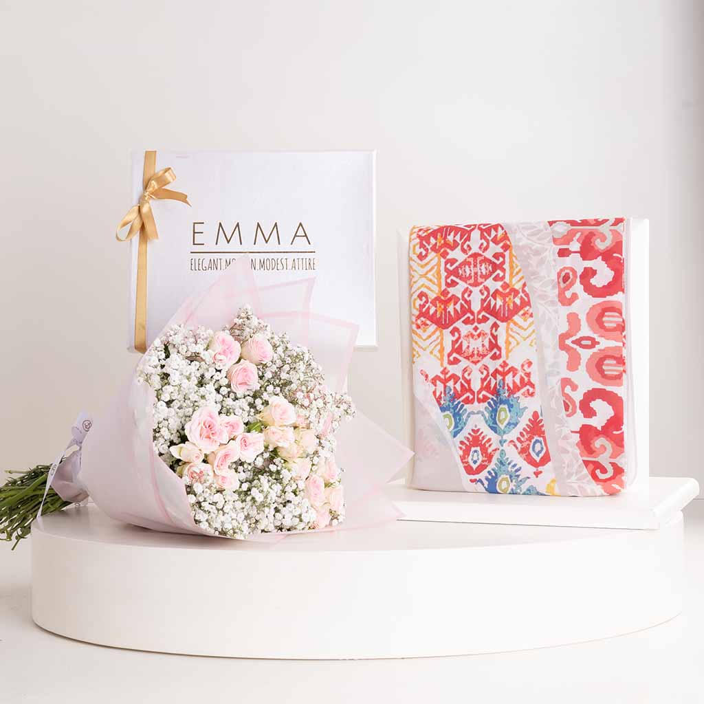 product-image-وشاح إيما سييرا مع بوكيه كوايت لوف