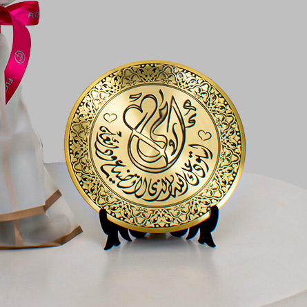 product-image-Special Gift | Copper Mom Shield & 20 Pink Roses