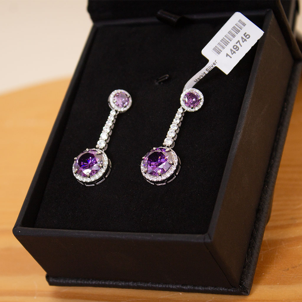 product-image-Markiz Zircon Earrings - Purble