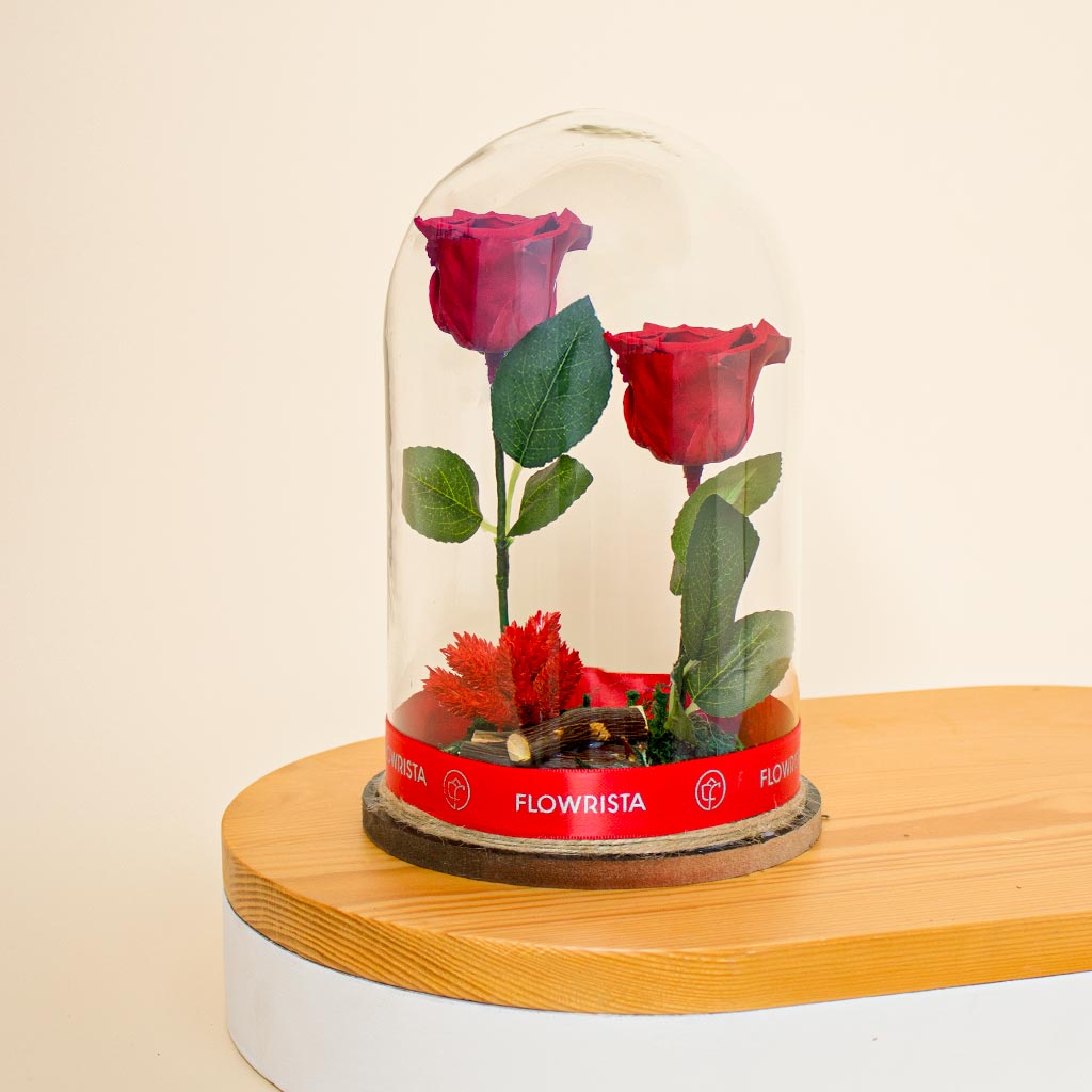 Flowrista Online Flowers Shop Double Red eternity rose