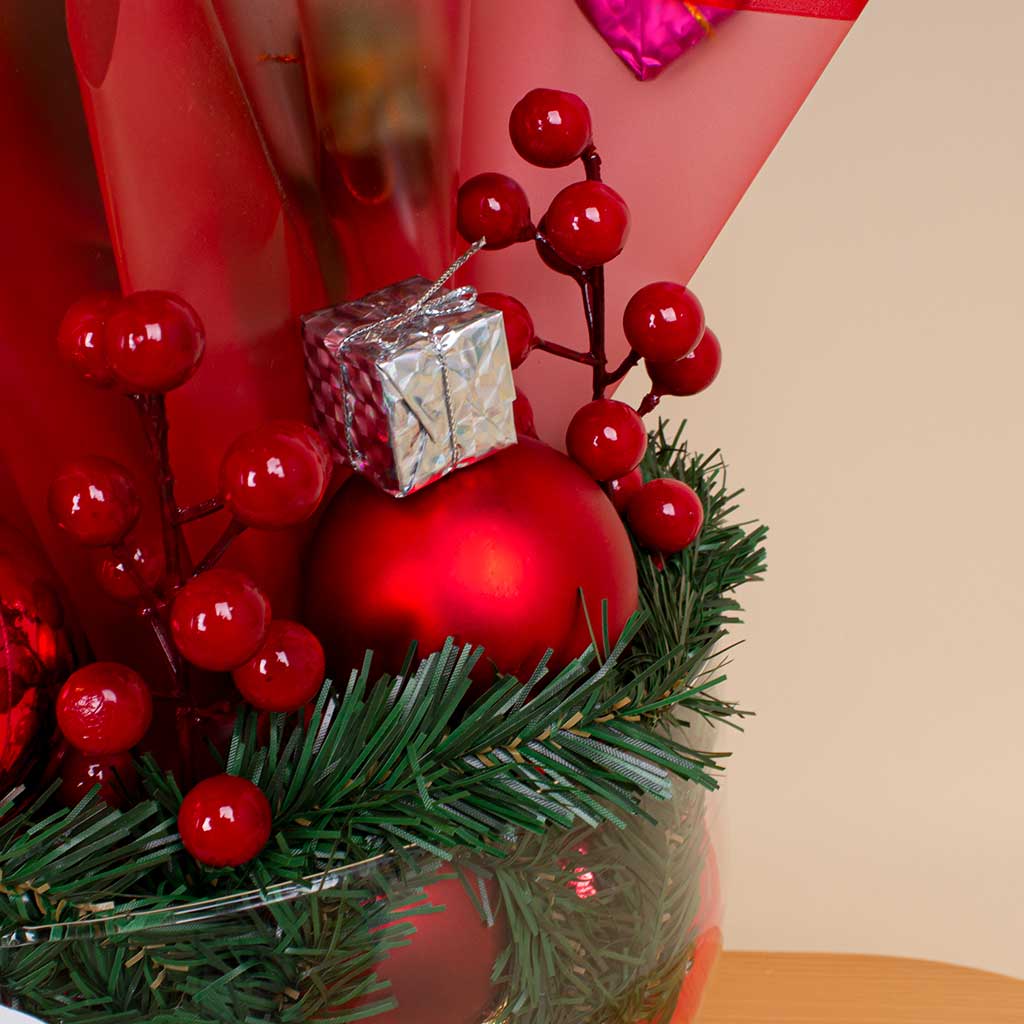 product-image-New Year Elegant Poinsettia Vase