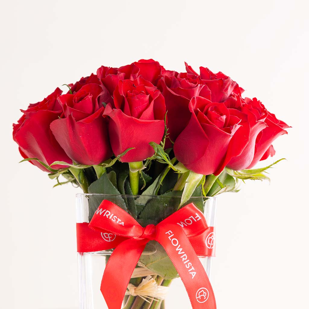 product-image-Red Roses Vase - 20 Stems