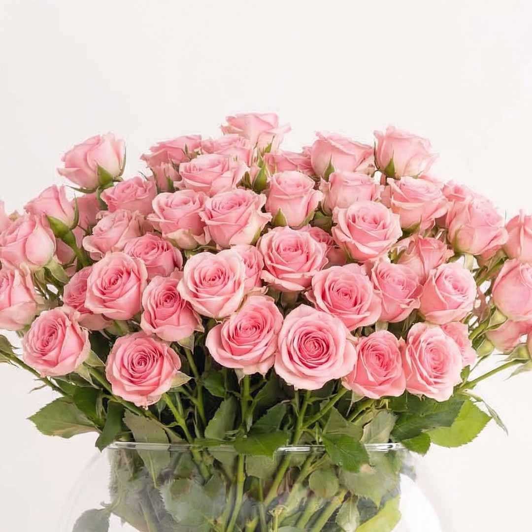 product-image-Pink Baby Roses Vase - 20 Stems