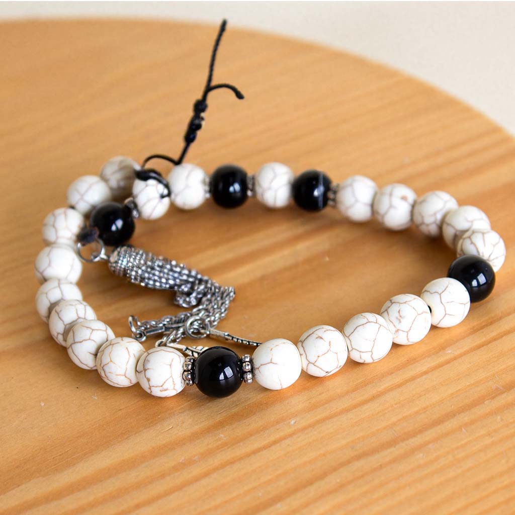 product-image-Natural White Turquoise Misbaha - 33 Beads (10mm)
