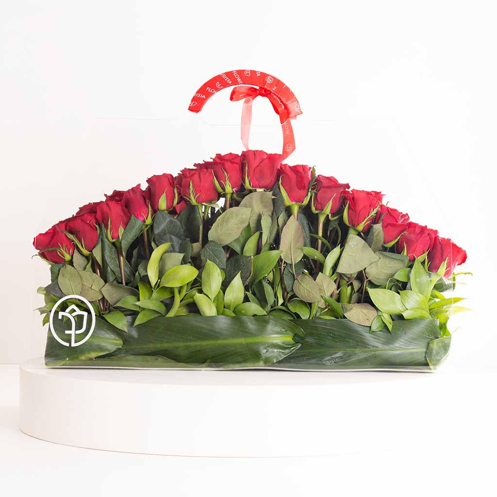 Flowrista Online Flowers Shop حقيبة ورود حمراء - 70 وردة