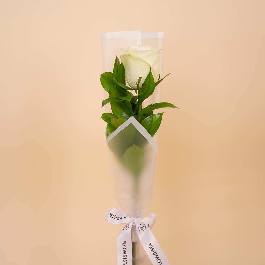 product-image-Single White Rose Bouquet