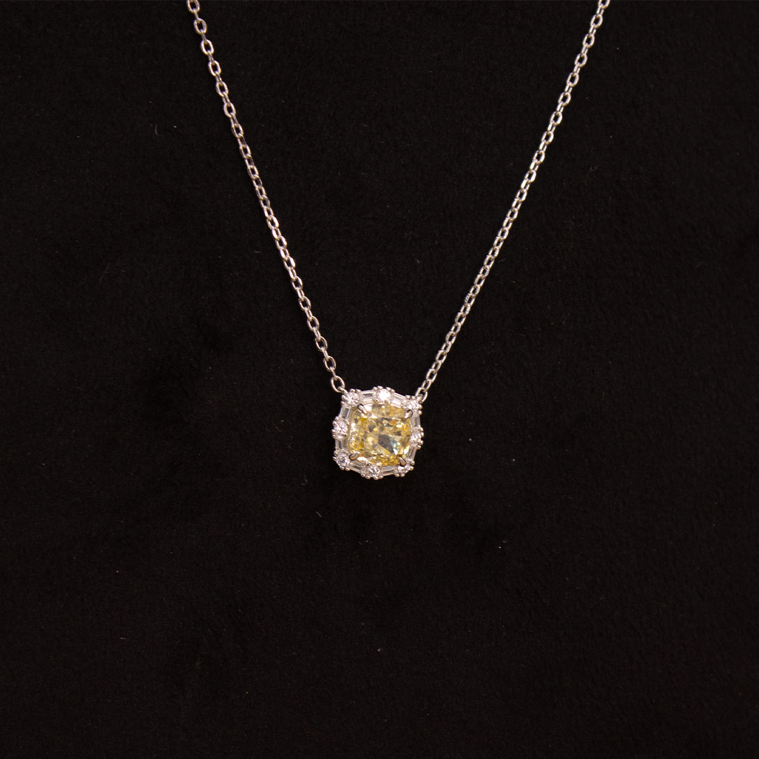 product-image-Markiz Sterling Silver Necklace with Yellow Zircon
