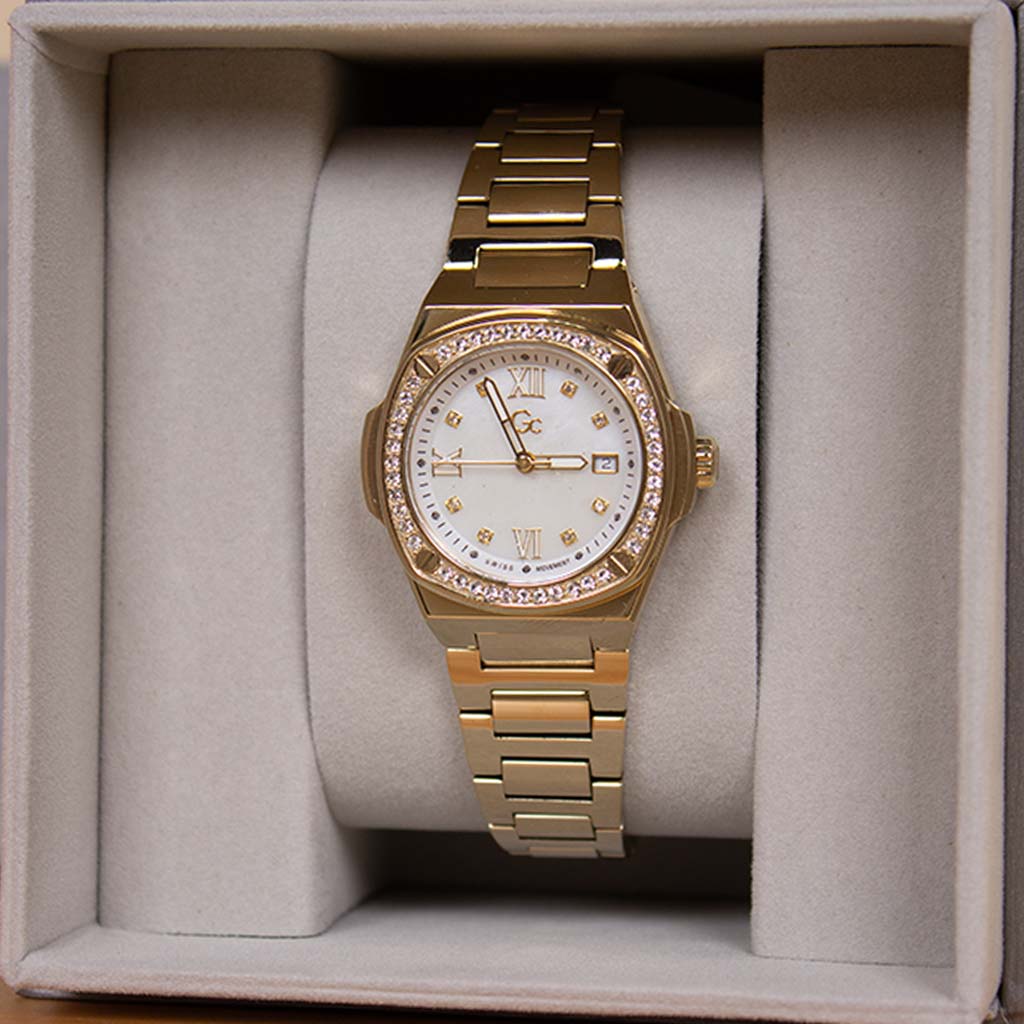 product-image-GC Women's White Stainless Steel Watch - Perfect Mother's Day Gift